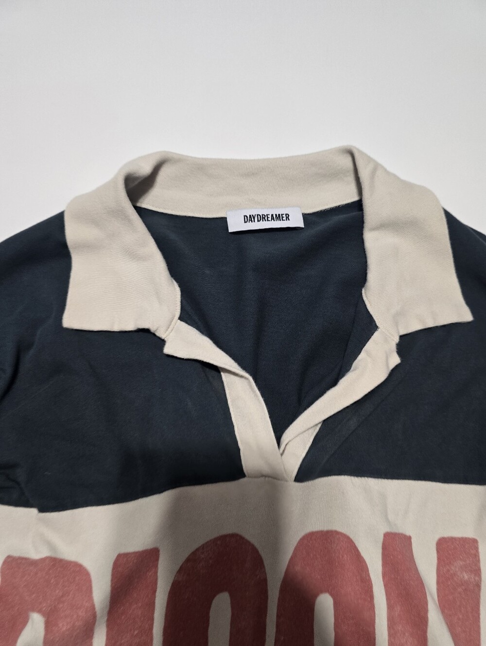 DAYDREAMER Bisou Rugby Long Sleeve Shirt Tops Collared Size L - Picture 5 of 13
